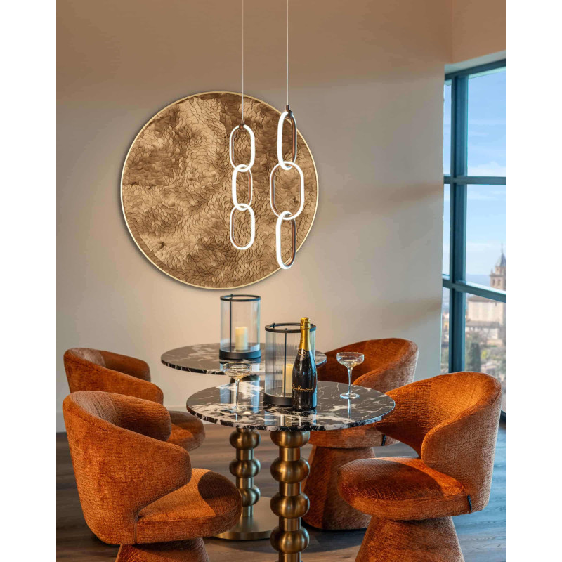 Table bistrot ronde effet marbre noir...