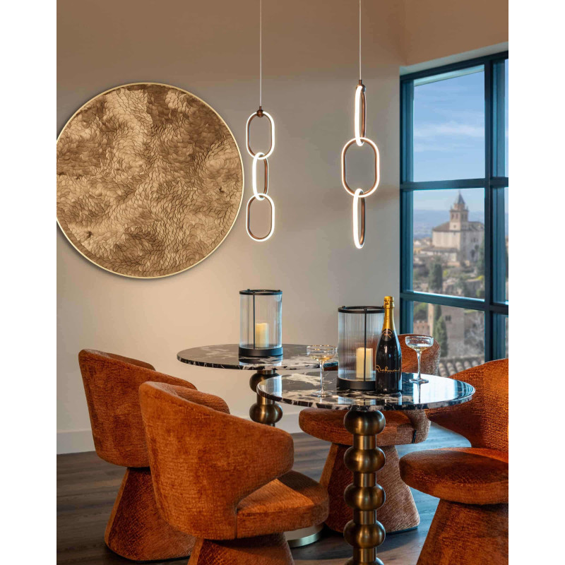 Table bistrot ronde effet marbre noir...