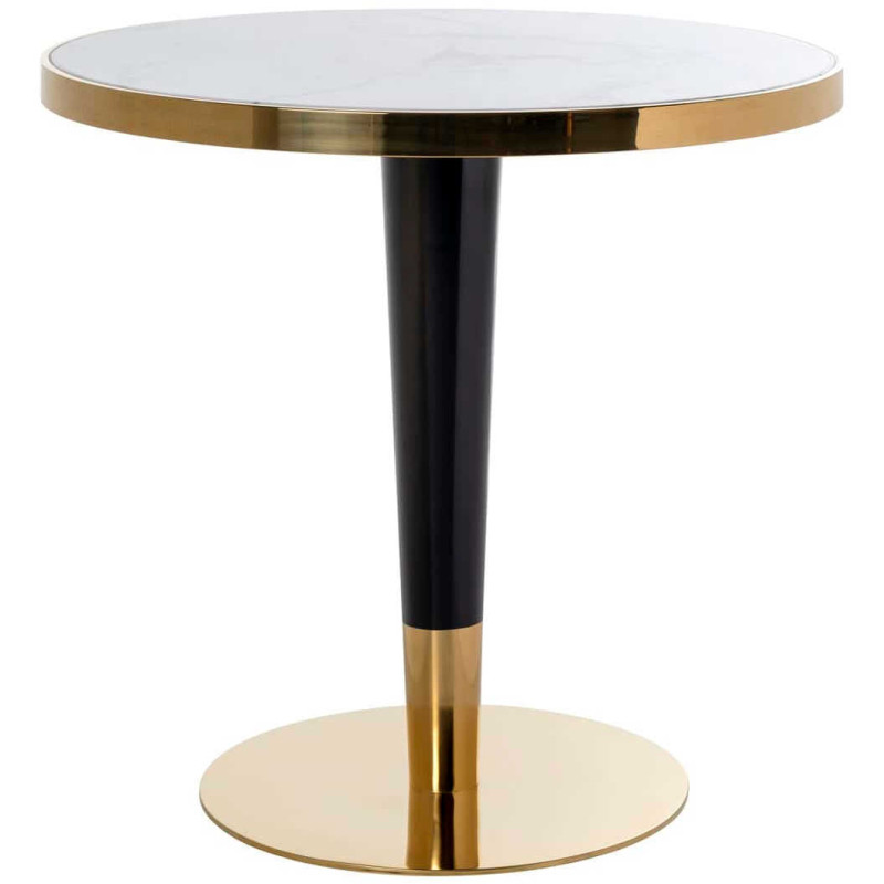 Table bistrot ronde effet marbre...