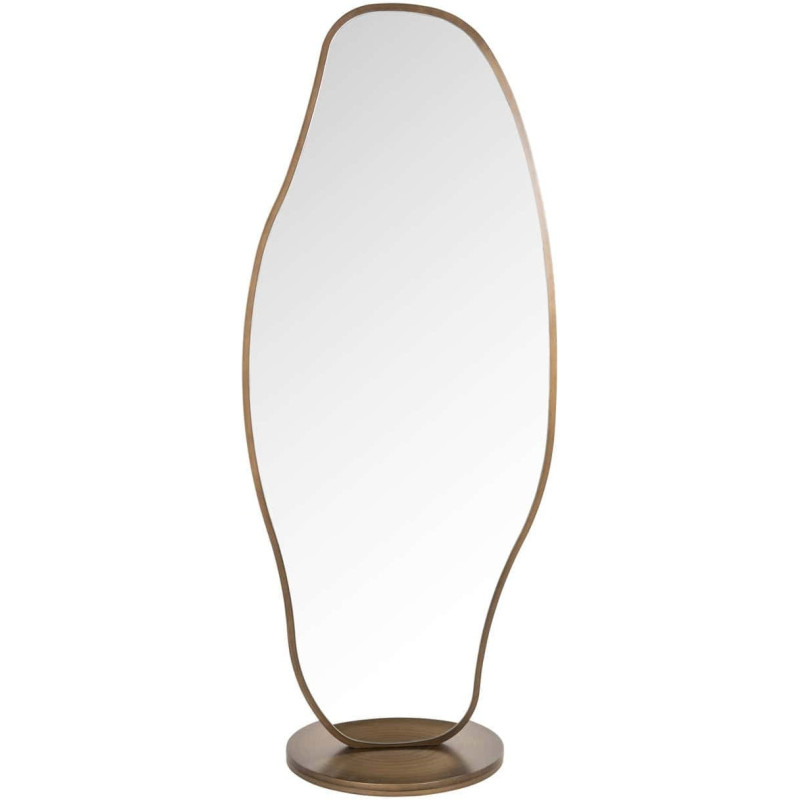 Miroir sur pied plein pied doré 192...