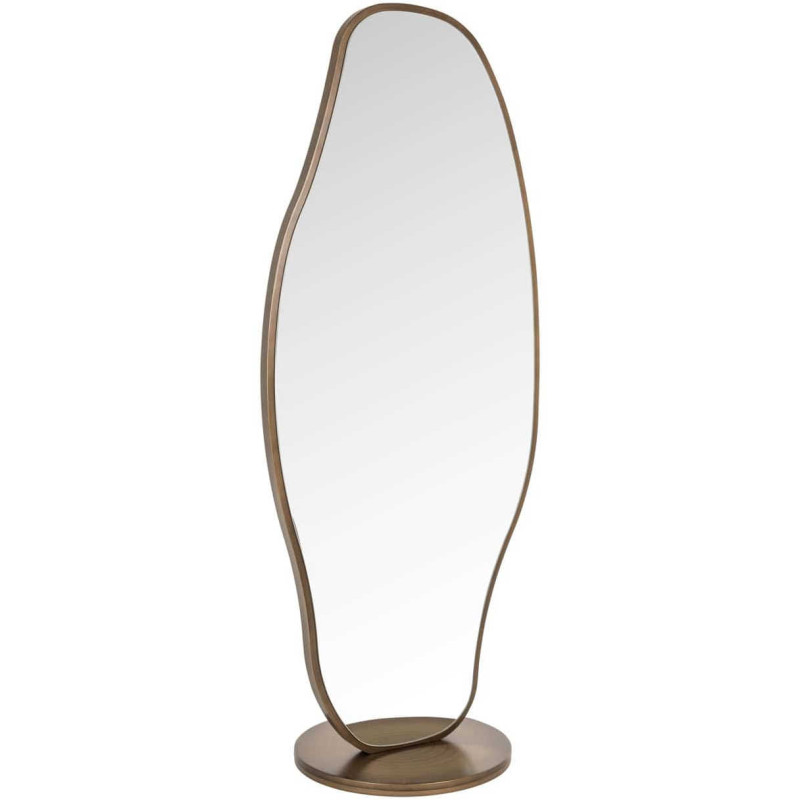 Miroir sur pied plein pied doré 192...