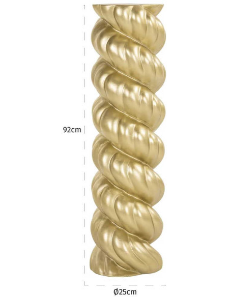 Sellette haute dorée fibre de verre 93 cm Amalia