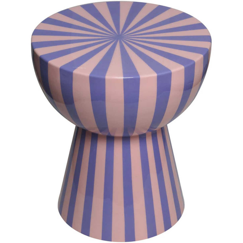Table d’appoint rayée violette et...
