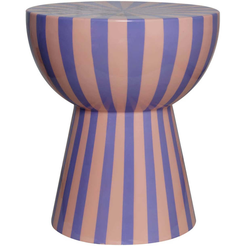 Table d’appoint rayée violette et...
