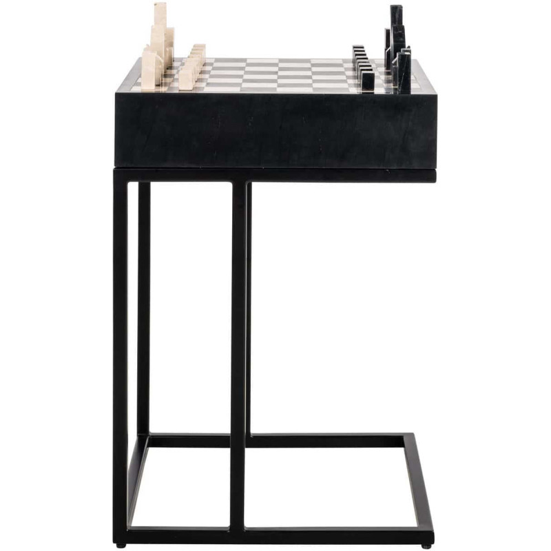 Table d’échecs marbre noir avec...