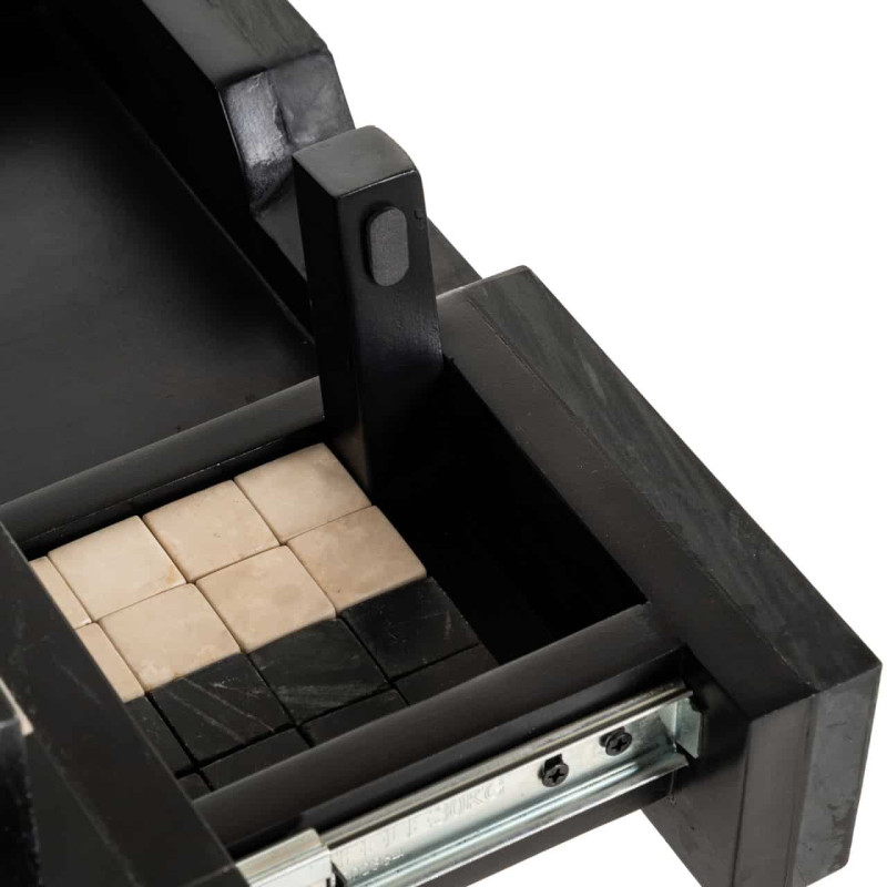 Table d’échecs marbre noir avec...