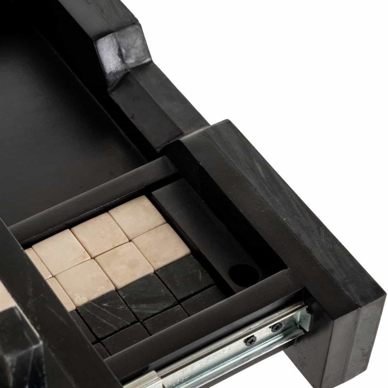 Table d’échecs marbre noir avec...