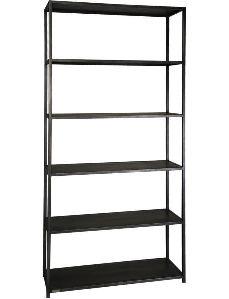 Bibliothèque métal noir haute 100x35x213 cm Arizona