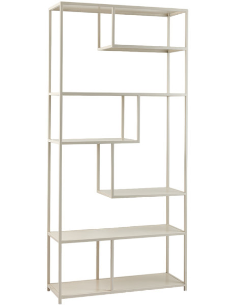 Bibliothèque métal blanc cassé asymétrique 100x35x213 cm...