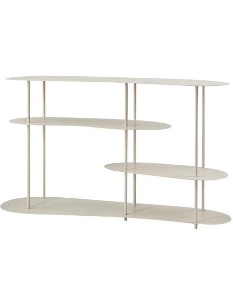 Console étagère métal blanc cassé 140x38x80 cm Scottsville
