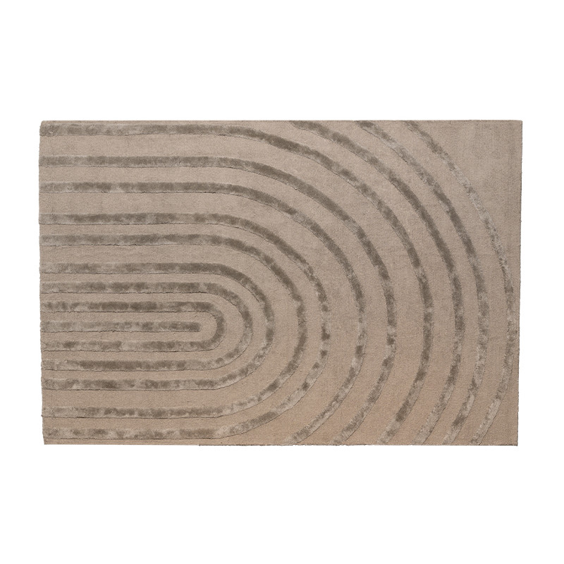Tapis de salon en laine taupe 200x300...