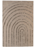 Tapis de salon en laine taupe 200x300 cm Arkoma