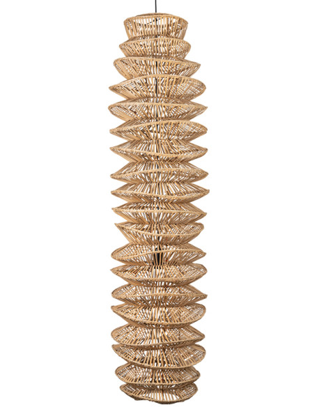 Grande suspension en rotin naturel 40x160 cm Taylor