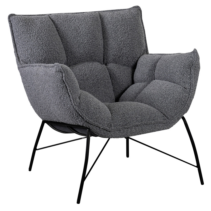Fauteuil lounge gris anthracite en...