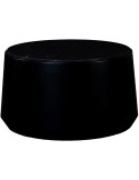 Table basse ronde en marbre noir 75 cm Iowa