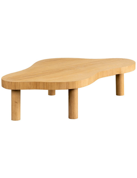 Table basse bois organique chêne naturel 135x82x32 cm Newark