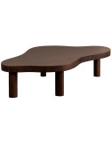 Table basse organique chêne finition noyer 135x82x32 cm Newark