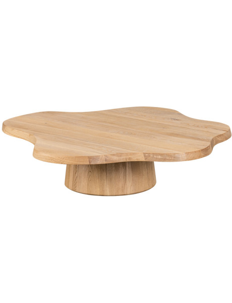 Table basse organique chêne naturel 120x28 cm Newton