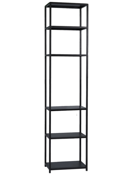 Étagère colonne métal noir 3 hauts 3 bas 50x35x213 cm...