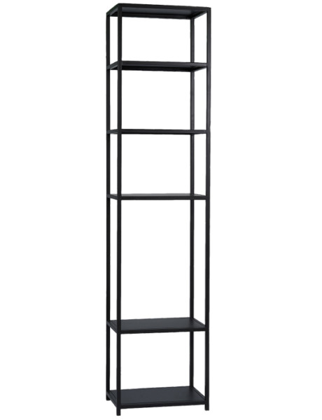 Étagère colonne métal noir 4 hauts 2 bas 50x35x213 cm...