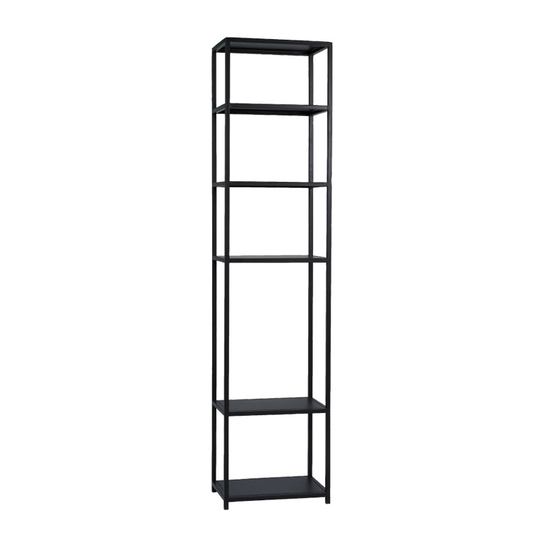 Étagère colonne métal noir 4 hauts 2...