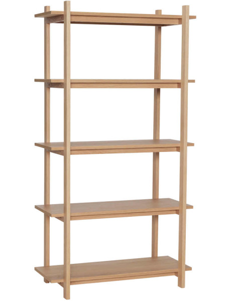 Étagère bibliothèque chêne naturel FSC 80x39x150 cm Epoch