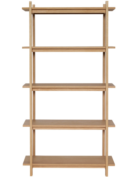 Étagère bibliothèque chêne naturel FSC 80x39x150 cm Epoch