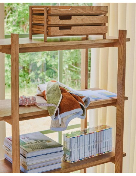 Étagère bibliothèque chêne naturel FSC 80x39x150 cm Epoch