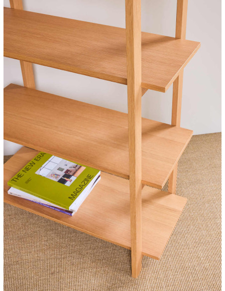 Étagère bibliothèque chêne naturel FSC 80x39x150 cm Epoch