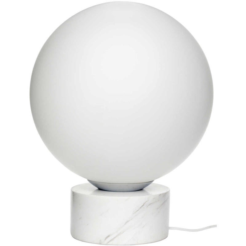Lampe à poser boule verre dépoli...