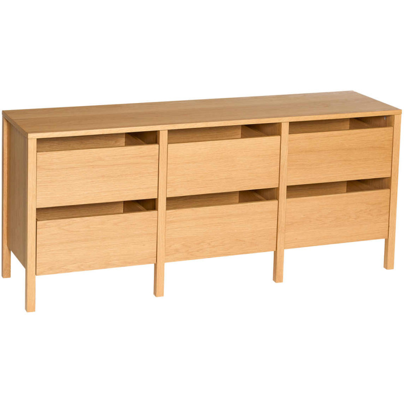 Buffet chêne naturel 6 tiroirs 150 cm...