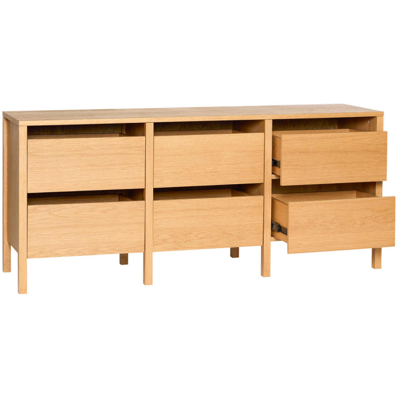 Buffet chêne naturel 6 tiroirs 150 cm...