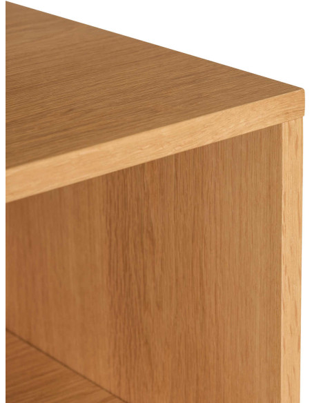 Bibliothèque chêne naturel 12 niches 180 cm Disco
