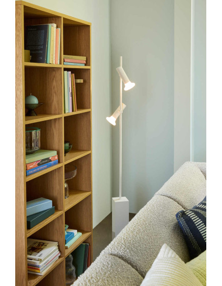Bibliothèque chêne naturel 12 niches 180 cm Disco