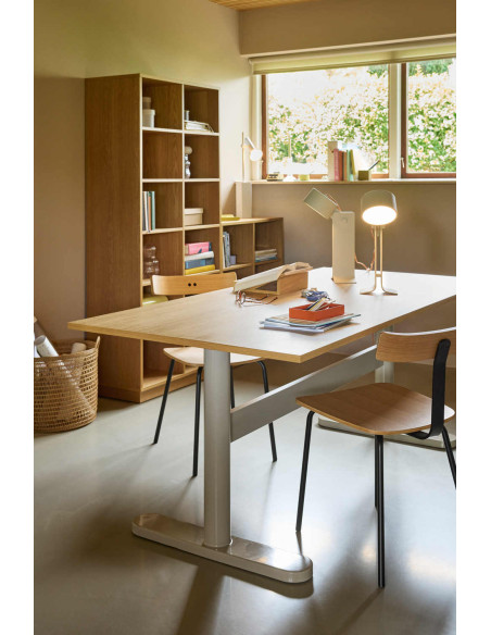 Bibliothèque chêne naturel 12 niches 180 cm Disco