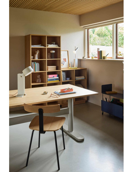 Bibliothèque chêne naturel 12 niches 180 cm Disco