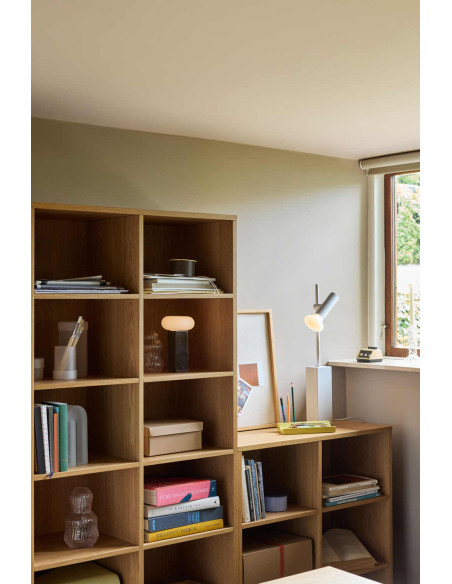 Bibliothèque chêne naturel 12 niches 180 cm Disco
