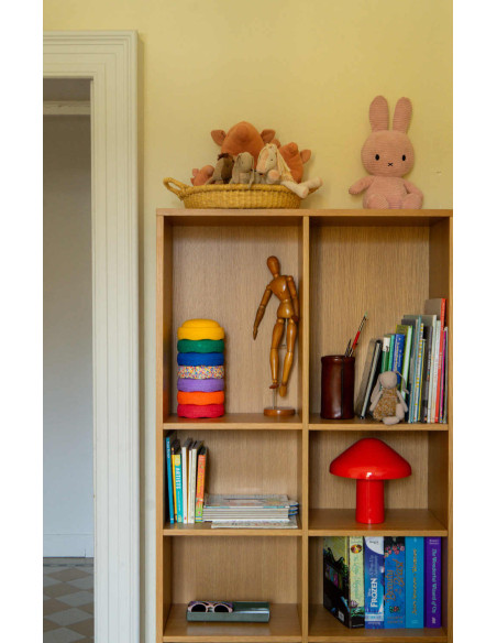 Bibliothèque chêne naturel 12 niches 180 cm Disco
