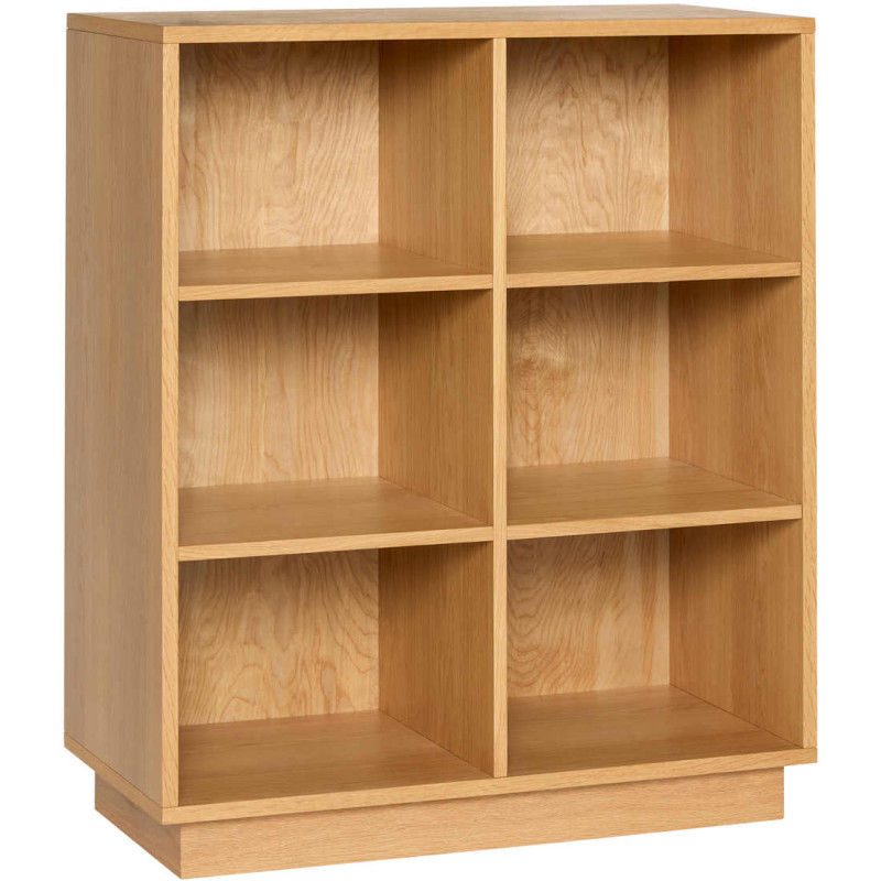 Bibliothèque basse chêne naturel 6...