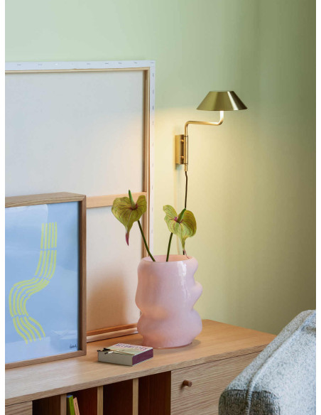 Applique murale laiton brossé LED intégrée Cover