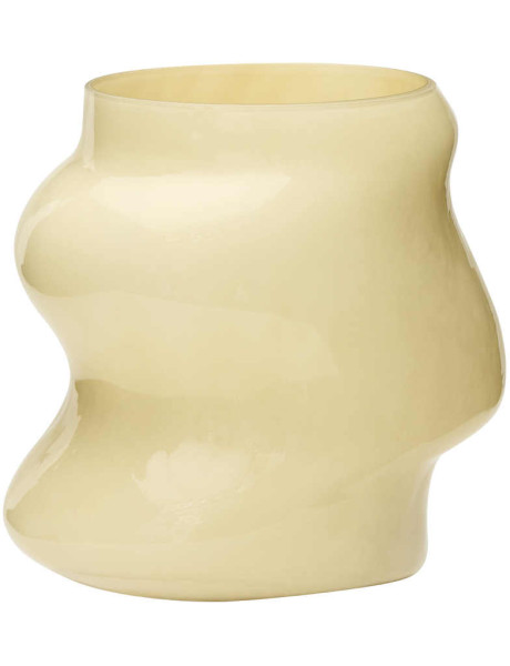 Vase beige sable en verre 20 cm Lote