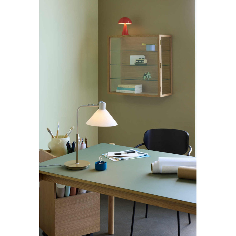 Vase beige sable en verre 20 cm Lote