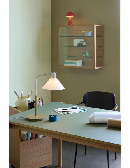 Vase beige sable en verre 20 cm Lote