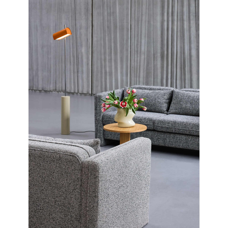 Vase beige sable en verre 20 cm Lote