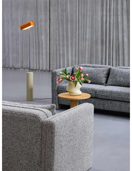 Vase beige sable en verre 20 cm Lote