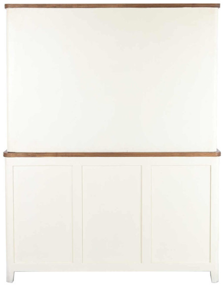 Vaisselier vitrine crème en manguier et MDF 150 cm Belmira