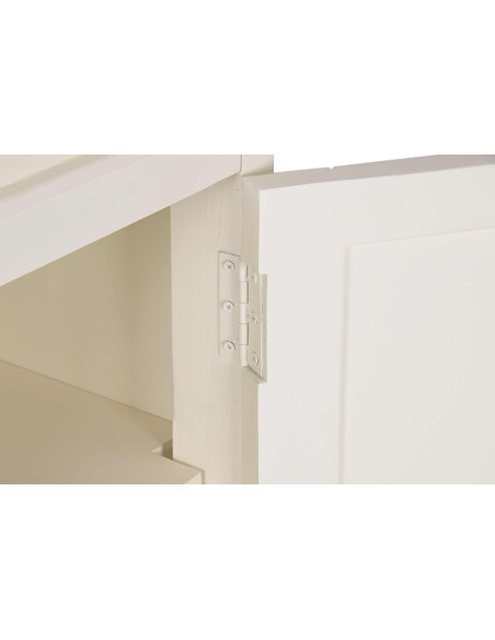 Vaisselier vitrine crème en manguier et MDF 150 cm Belmira
