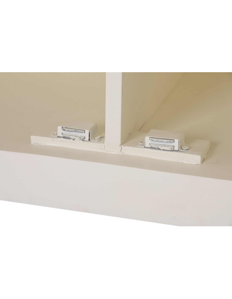 Vaisselier vitrine crème en manguier et MDF 150 cm Belmira