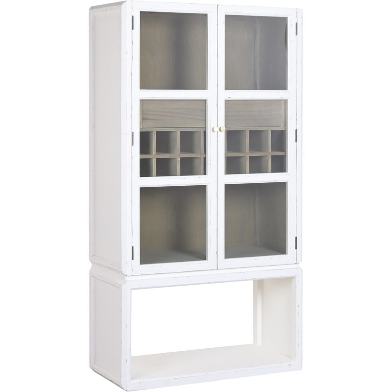 Meuble bar vitré orme blanc 98 cm...