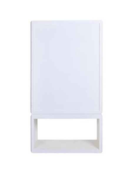 Meuble bar vitré orme blanc 98 cm Solenza